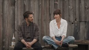 Dakota Johnson and Chris Evans in Celine Song's MATERIALISTS